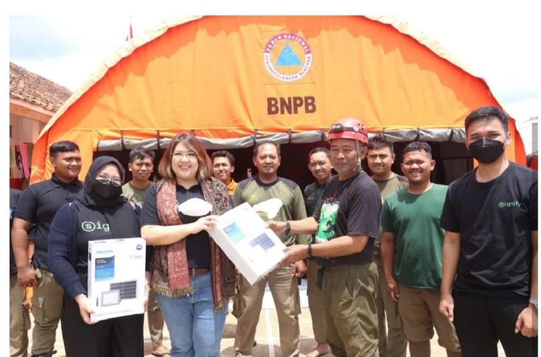 Signify Donasi Lampu Philips, Terangi Shelter Pengungsi Gempa Cianjur