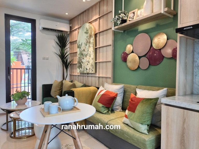 Penataan Apartemen 50 M2 Berkonsep Green dengan Warna Earth Tone & Natural Ventilation di The Belton