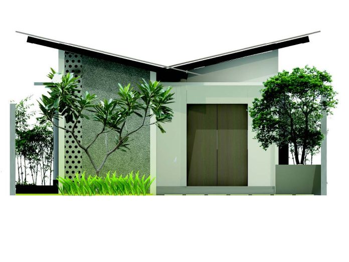 DESAIN RUMAH HEMAT ENERGI di LAHAN MEMANJANG ke ARAH Barat-1