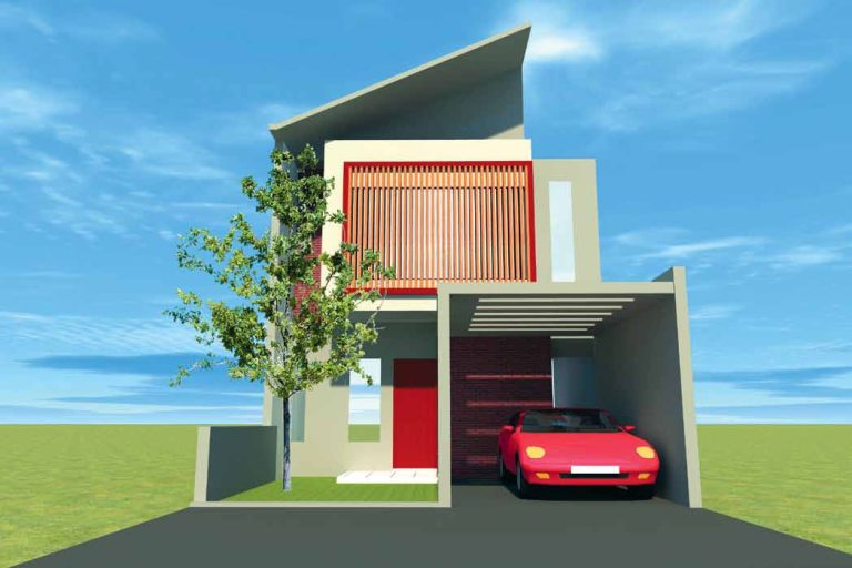 Membangun Rumah Dua Lantai Menghadap Utara di Lahan 90 M2 dengan Desain Modern 