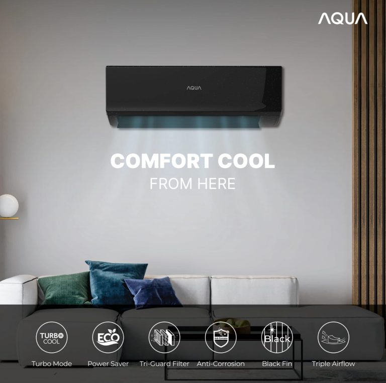 AC AQUA AQA-KCRFQBL3 di ruang keluarga