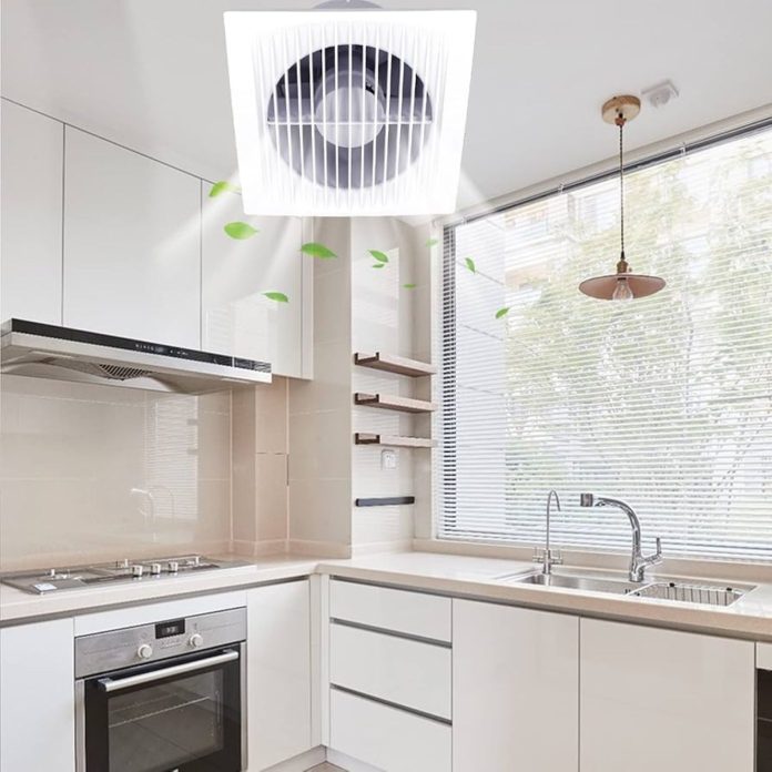 contoh exhaust fan yang dipasang di plafon dapur