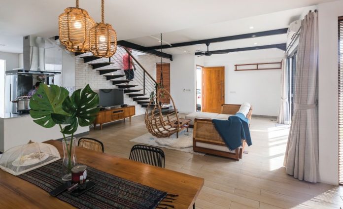 Ruang keluarga dan dapur dengan konsep open space