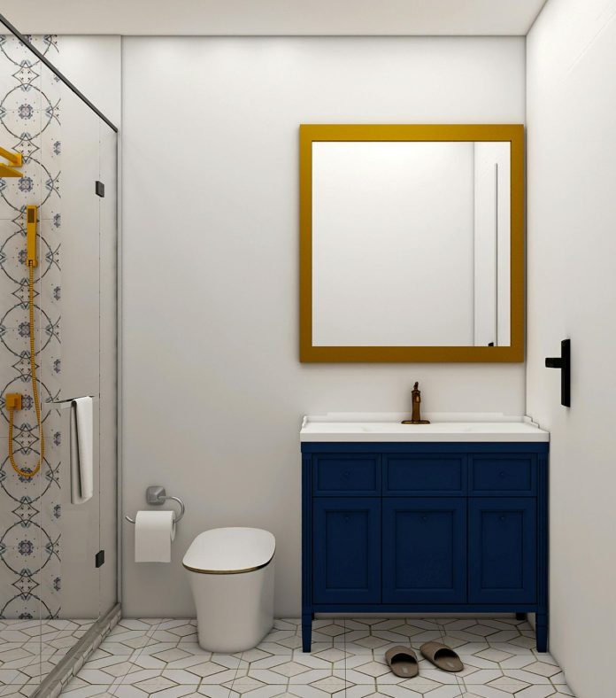 kamar mandi kecil yang rapi