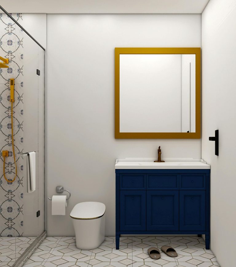 kamar mandi kecil yang rapi