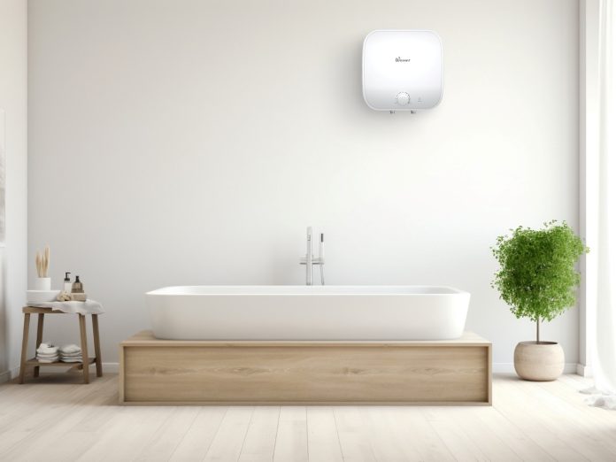 Produk bathtub dan water heater Wasser desain modern dan mendukung pengelolaan air efisien dan berkelanjutan.