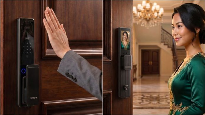 Secure Premium-Lock-L1 teknologi telapak tangan Pintu pintar Secure Premium Lock L1 untuk keamanan dan kenyamanan yang lebih di rumah pintar.