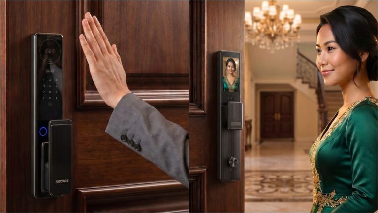 Pintu pintar Secure Premium Lock L1 untuk keamanan dan kenyamanan yang lebih di rumah pintar.