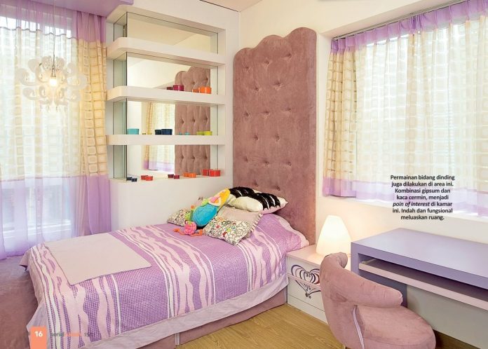Kamar remaja putri warna ungu