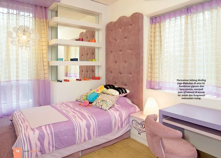 Kamar remaja putri warna ungu