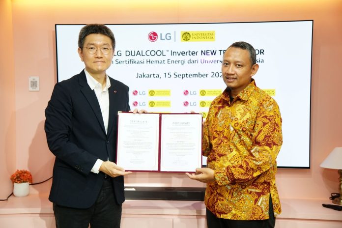 Penerimaan sertifikat hasil uji efisiensi energi AC DUAL COOL LG